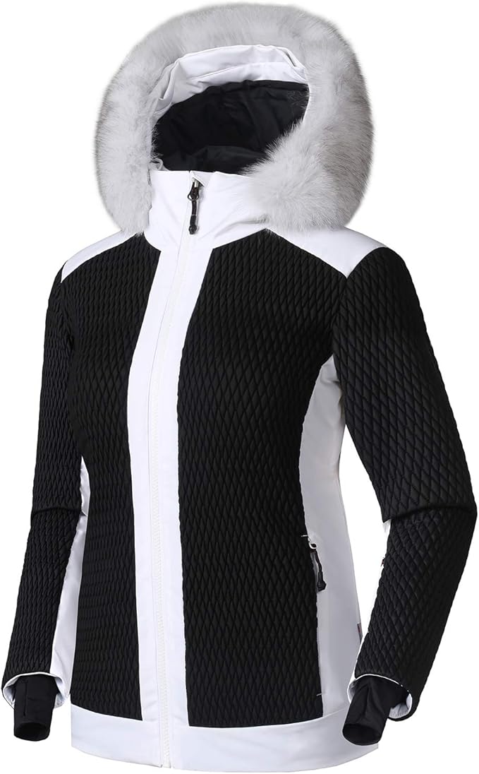 advanturer 女式滑雪夹克冬季雪衣山地风衣连帽雨衣滑雪夹克